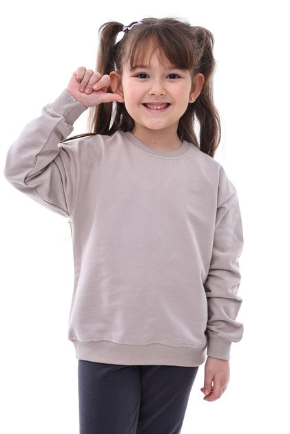 Basic Solid Color Minkbrushed Soft Cotton Sweatshirt