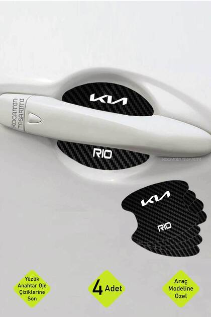 Carbon Scratch-Preventive Special Design Stylish Interior Door Foil Set for Kia Rio with Rio Writing