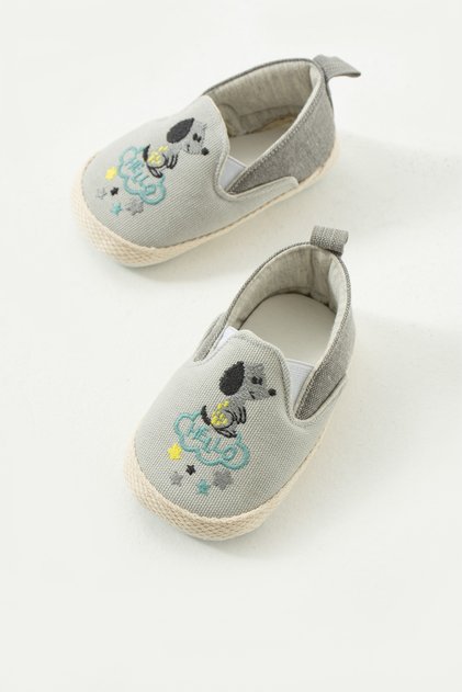 Non-Slip Sole Embroidered Comfortable Elastic Baby Boy Booties