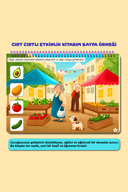 Kidonova Cırt Cırtlı Etkinlik Kitabım 2-4 Yaş, Montessori Ile