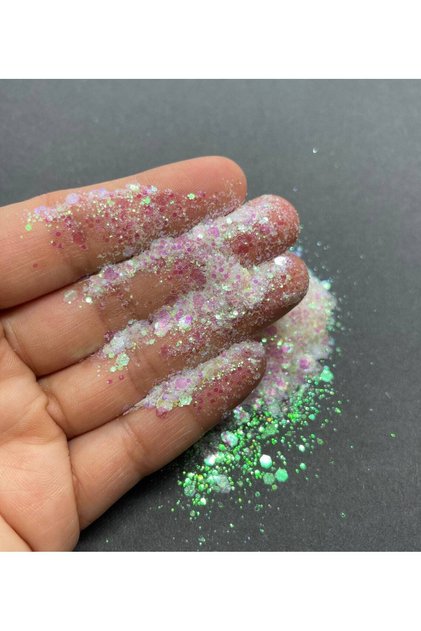 Epoksi Chunky Glitters Sim Beyaz 4gr Holografik Epoksi Reçine Tırnak Makyaj Glitter