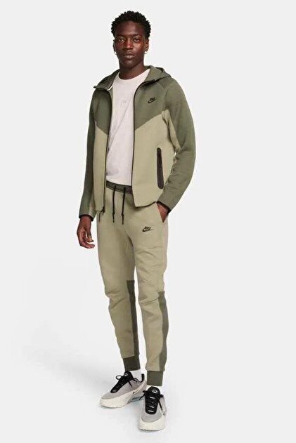 Nike Tech Fleece Full Zip Windrunner Hoodie Green Kapüşonlu Unisex
