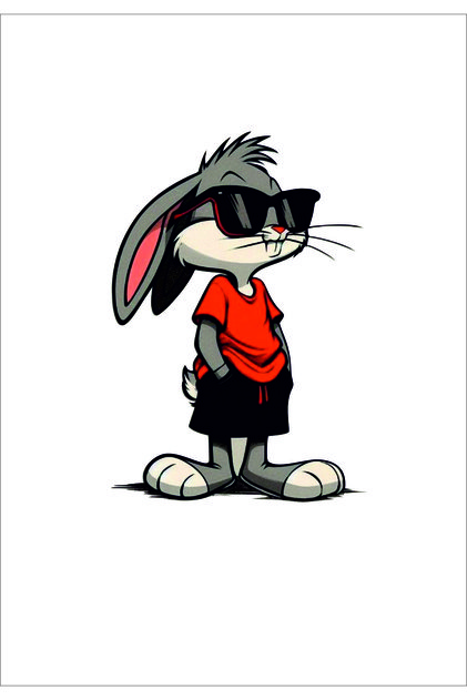 Bugs Bunny Araç Laptop Sticker Çok Amaçlı Sticker