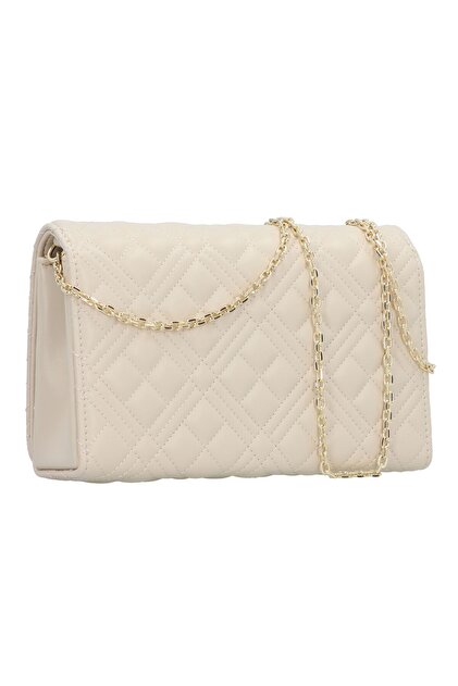 Love Moschino Kadın Dikiş Detaylı Zincir Omuz Askılı Gold Logolu