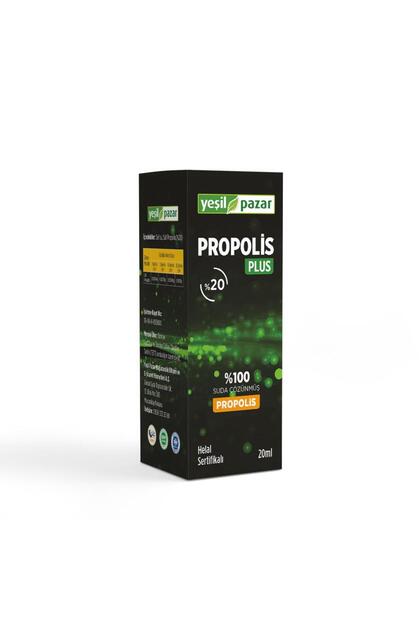 Yeşil Pazar Propolis Plus Yüzde 20 20 ml Helal Sertifikalı