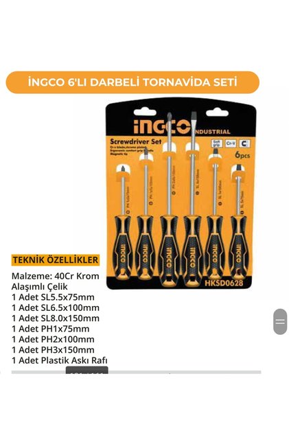 6 li DARBELİ TORNAVİDA SETİ