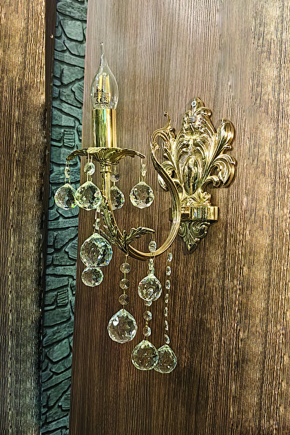Tila Tek Kollu Taşlı Gold Renk Aplik BS.0158-58-19 Z