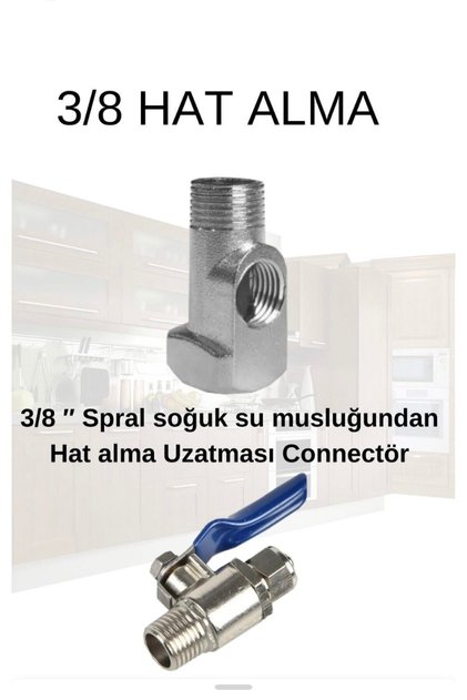 Su Arıtma Hat Alma Aparatı Ve Küresel Vanası 3/8