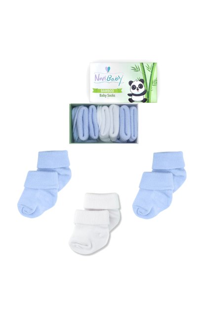 3 Pack Bamboo Newborn Baby Socks I Sky I Baby Girl Boy Socks