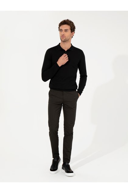 Khaki Slim Fit Canvas Trousers 50259435-Vr027