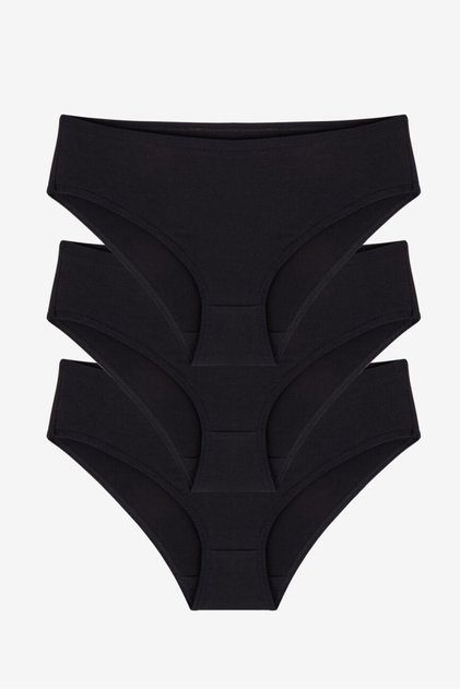 5281 Black High Waist Cotton Panties 3 Pack