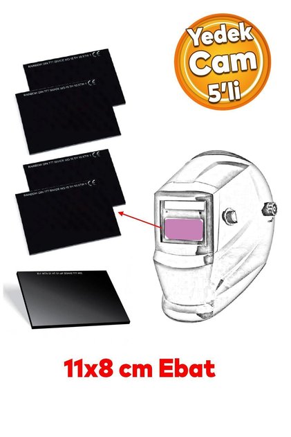 Meşem Kaynak Maske Camı 11x8cm (1 adet)