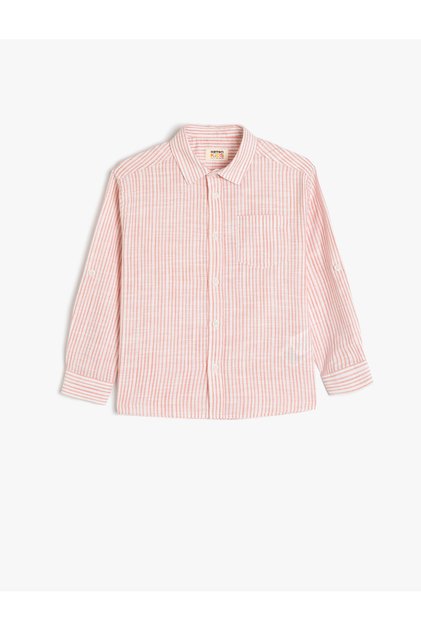 Striped Pink Boy's Shirt 5Skb60066Tw