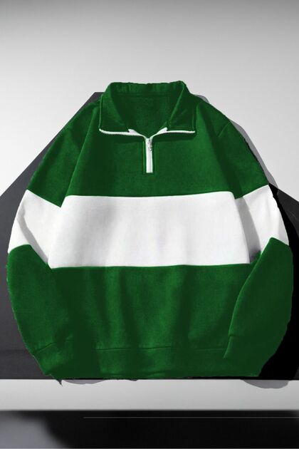 Unisex Men's and Women's Unprinted Oversize Colorful Crew Neck Sweatshirt