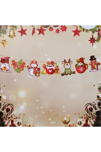 Christmas Party Santa Claus Decorative Banner Ornament