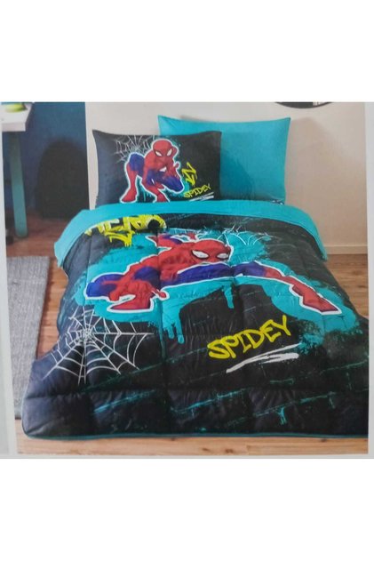 Özdilek Disney Ranforce Tek Kişilik Uyku Seti Gri Spiderman Street Slinger