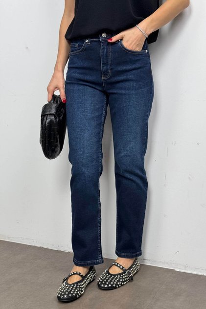 Navy Blue High Waist Premium Jeans