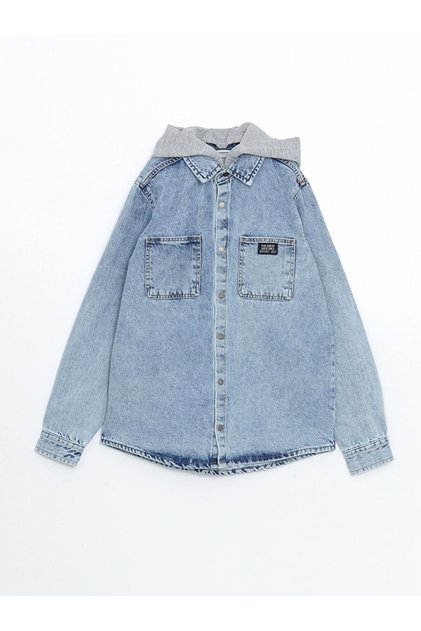 Lcw Kids Hooded Boy's Jean Shirt
