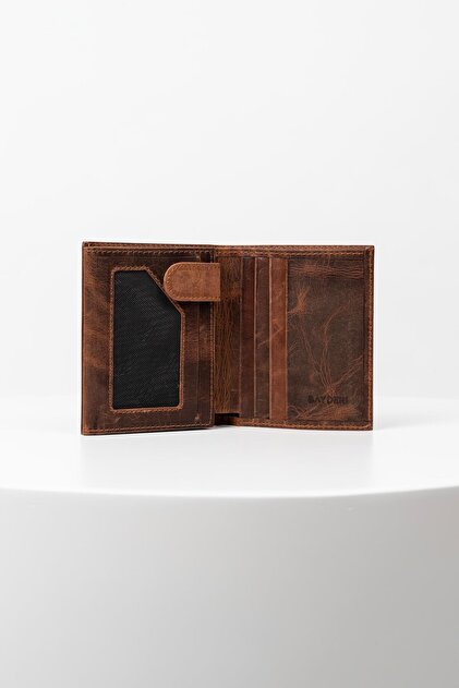 Santo Genuine Leather Men's Wallet with Small Excess Card Container