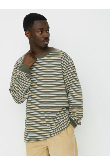 Mavi Çizgili Polo Yaka Kahverengi Erkek Sweatshirt M0S10470-89103