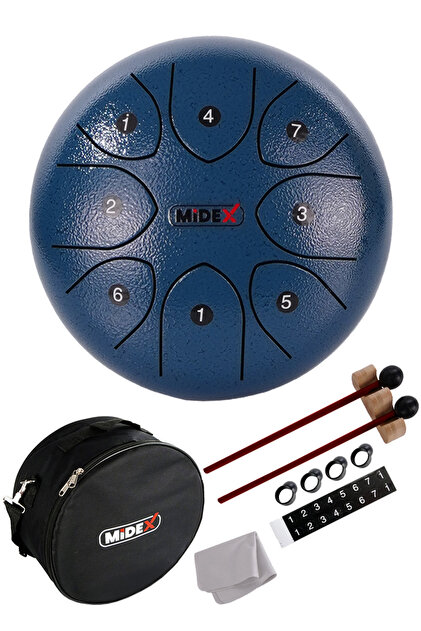 Midex TD-88SL Çelik Dil Davul Handpan 8 İnç 8 Ton Steel Tongue