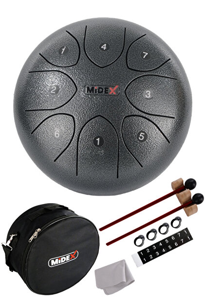 Midex TD-88SL Çelik Dil Davul Handpan 8 İnç 8 Ton Steel Tongue