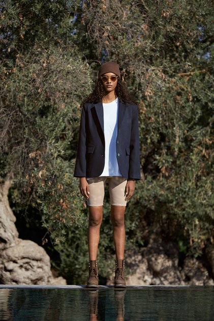 Tina,Kaşe Lacivert Renk Blazer Ceket