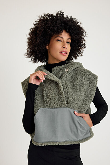 Scorp Melody Casual Kadın Peluş Yelek Haki - Fiyatı, Yorumları