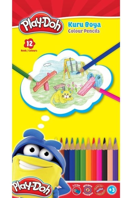 Play-doh 12 Renk Kuru Boya Teneke Kutu /