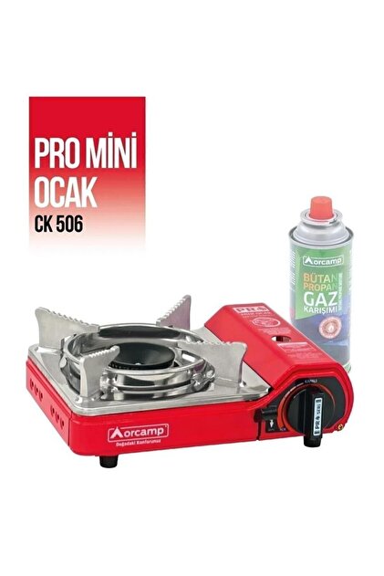Orcamp Pro Mini Çantalı Piknik Ocağı (Gaz Stop Emniyetli) Kırmızı