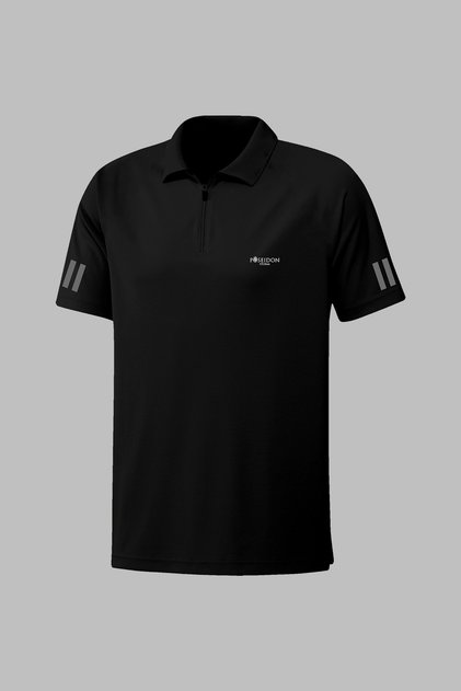Erkek Siyah Vision Pro Düz Kısa Kol Konforlu Tişört S-3XL