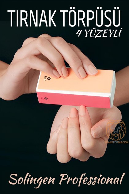4 Yüzeyli Tırnak Törpüsü ve Parlatma Blok Sünger Solingen Professional 716803
