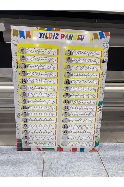 Okul Yaz Sil Yıldız Panosu