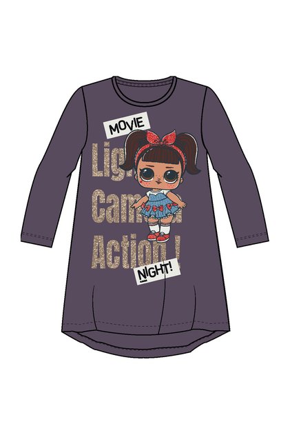 Light Camera Action Night Dress - Purple