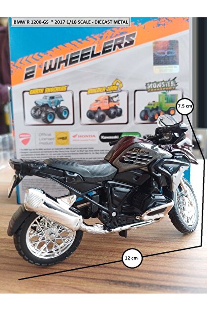 OYUNCAKSAHİLİ BMW R 1200 GS Model Motorsiklet 1:18 Motor Metal