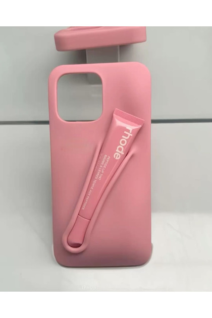 Legend Aksesuar İphone 13 Uyumlu Rhode Ruj Bölmeli Silikon Lips