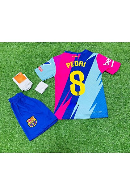 Lion Spor Barcelona Pedri 8 Numaralı Renkli Yeni Sezon Çocuk