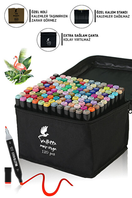 ★Mリーガー★ アクスタ＆箸セット valletta Moringa 168'li Çift Taraflı Art Marker Keçeli Kalem Seti