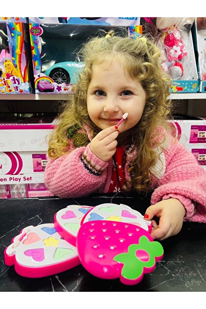 scntoys Çilek Kutulu 3'lü Makyaj Seti - Makyaj Oyun Seti Oyuncak