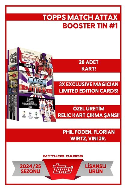 Topps Match Attax 24/25 Booster Tin - Magicians- Trendyol