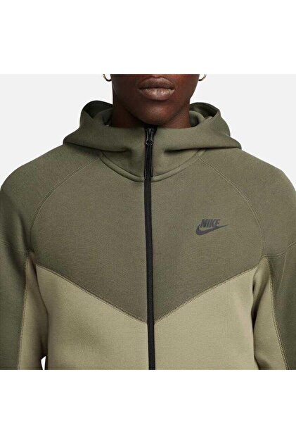 nike tech hoodie olive green