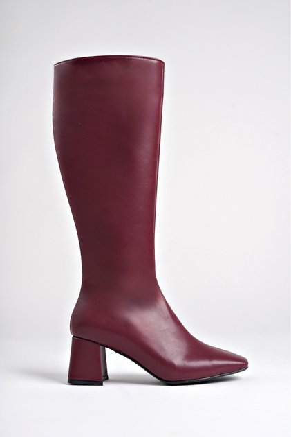 Karoline Guaranteed Flat Toe Side Zipper Heeled Women's Boots