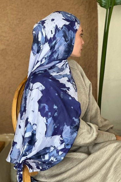 Watercolor Abstract Pattern Bamboo Shawl