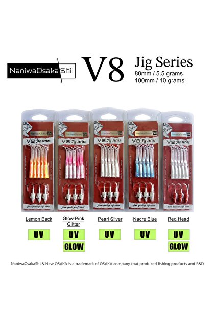 Genel Markalar Naniwashi V8 Jig Series 8cm 5.5gr Silikon Yem (3 5