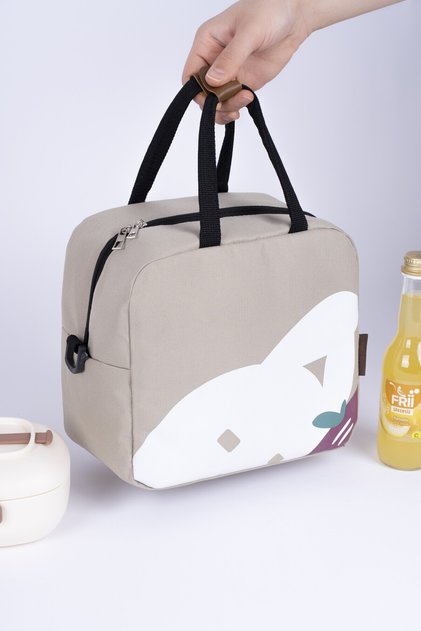 Food Carry Bag Hot and Cold Thermal Thermos Bag Camping Picnic Puffin Beige Fi