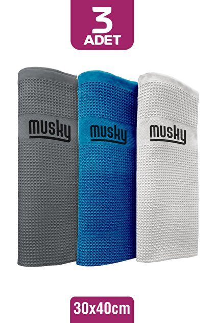 MUSKY 3'lü Mikrofiber Temizlik Bezi | Sihirli Bez | 3'lü Paket