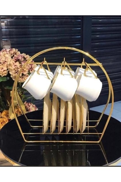 Gold Color Mug Rack Cup Rack Kitchen Organizer