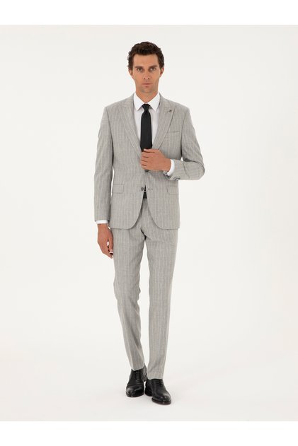 Light Gray Slim Fit Suit 50291023-Vr001