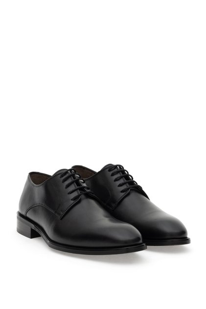 Black Microlight Sole 100% Leather Classic Shoes 50295757-Vr046