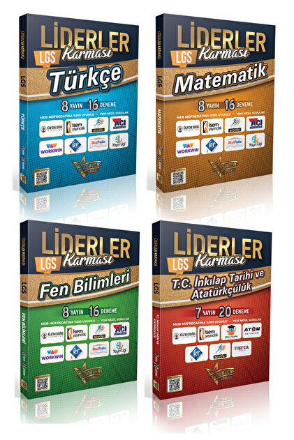 2026 Model 8.sınıf Lgs 8 Yayın Evinden 68 Türkçe, Matematik, Fen, Inkılap Branş Deneme Seti
